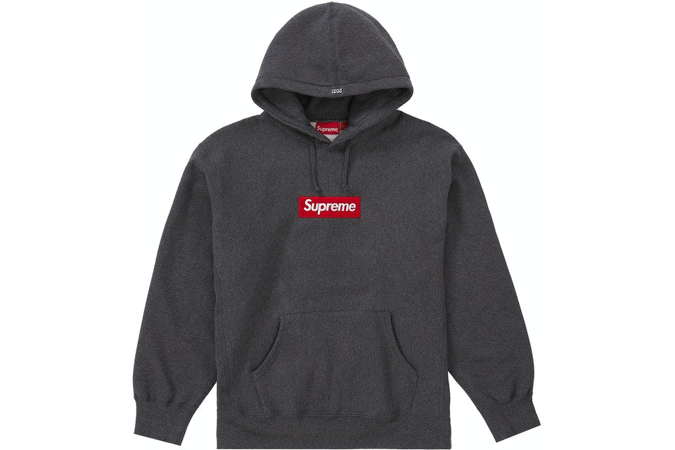 Supreme Box Logo "Charcoal" Hooded Sweatshirt