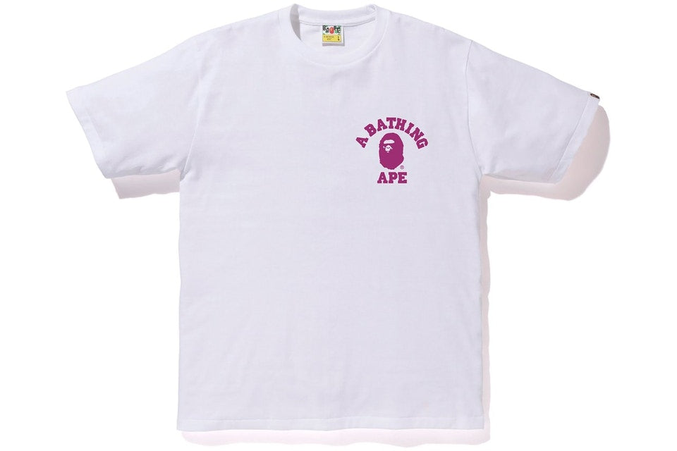 Bape Camo College ATS "White/Purple" Tee