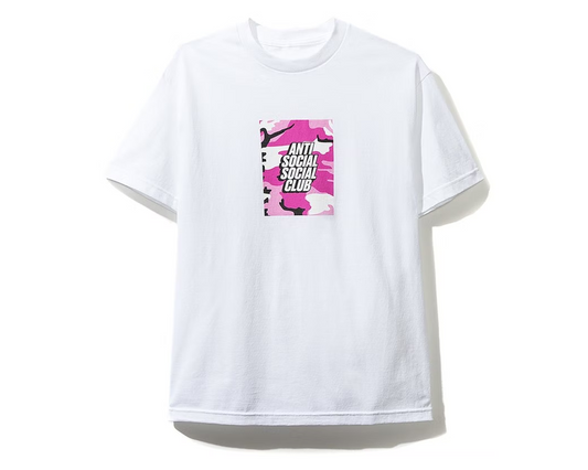 ASSC Pink Camo Box Logo "White" Tee Shirt